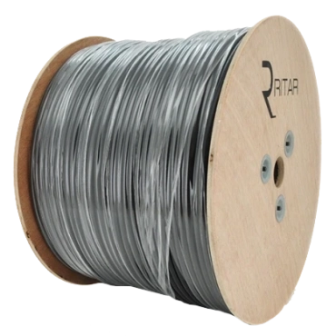 RITAR B305-RG59CU + 2x0.5mm CU, 0,81 мм.CU, 64x0.12m CCA Кабель коаксиальный с питанием 305 м