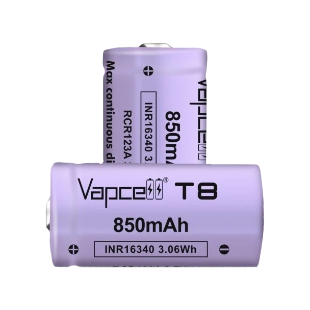 Vapcell T8 INR16340 (CR123A) 850 mah 3A, Li-ion Акумулятор фото 1