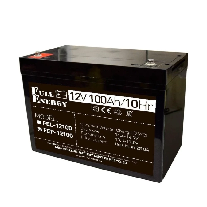 Full Energy FEP-12100 Акумулятор 12В 100 Ач для ДБЖ фото 1