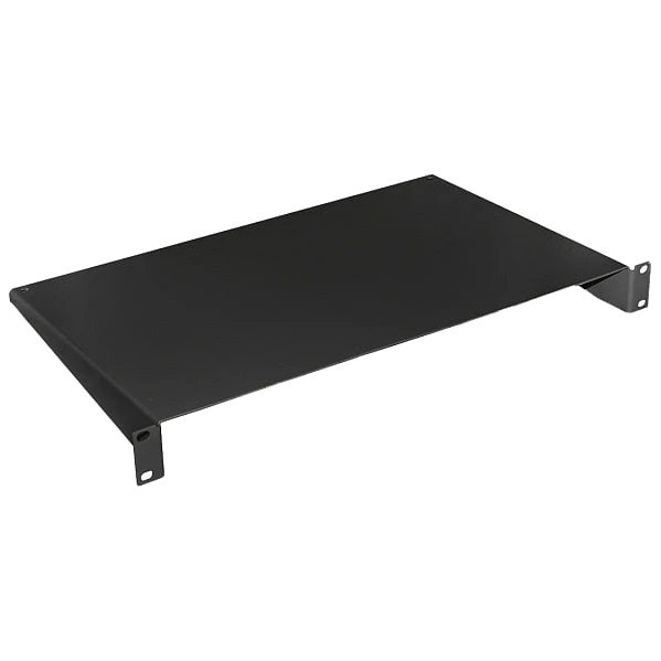 1U 19" 280 мм 9005 Полиця консольна чорна