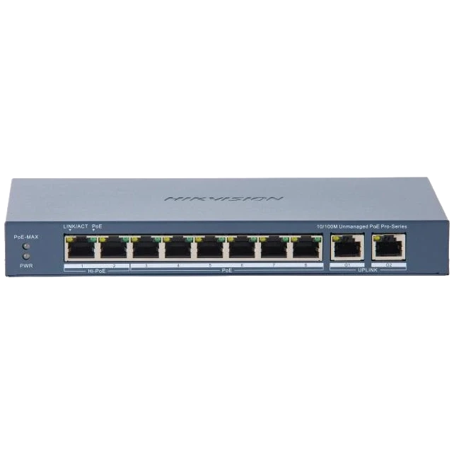 Hikvision DS-3E0310HP-E(C) POE Комутатор 10 портів некерований фото 1