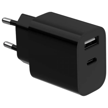 Gembird TA-UC-2AC12-01-BK (USB Type A + USB Type C) Сетевое зарядное устройство
