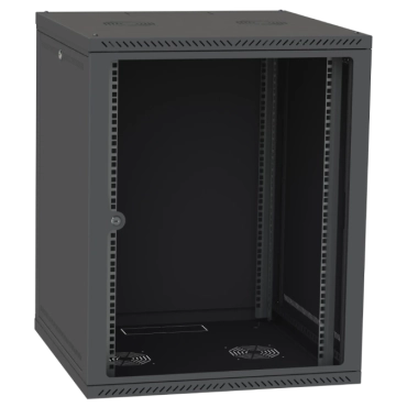 IPCOM СН-15U 600х450 стекло RAL9005 Шкаф серверный
