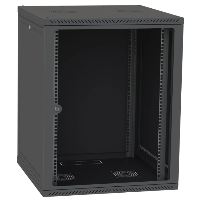 IPCOM СН-15U 600х450 скло RAL9005 Шафа серверна фото 1