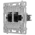 Ajax OutletCore (LAN) vertical black Механізм інтернет розетки фото 2