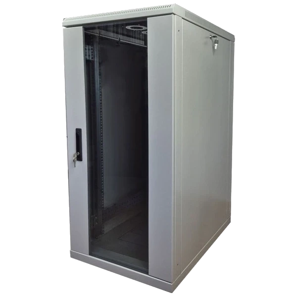 EServer 24U-600х600, скло, сіра Шафа підлогова фото 1