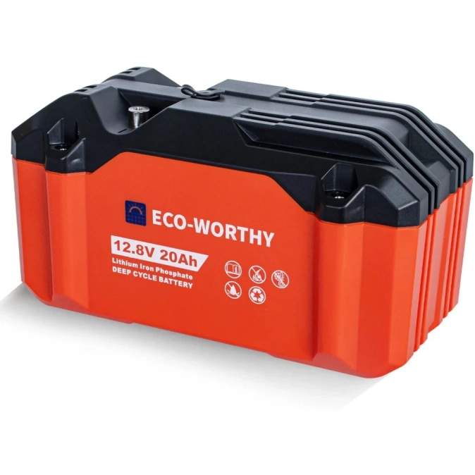 Аккумуляторная батарея ECO-WORTHY LiFePO4 12V 20Ah (256Wh) NEW design, 4000+ циклов